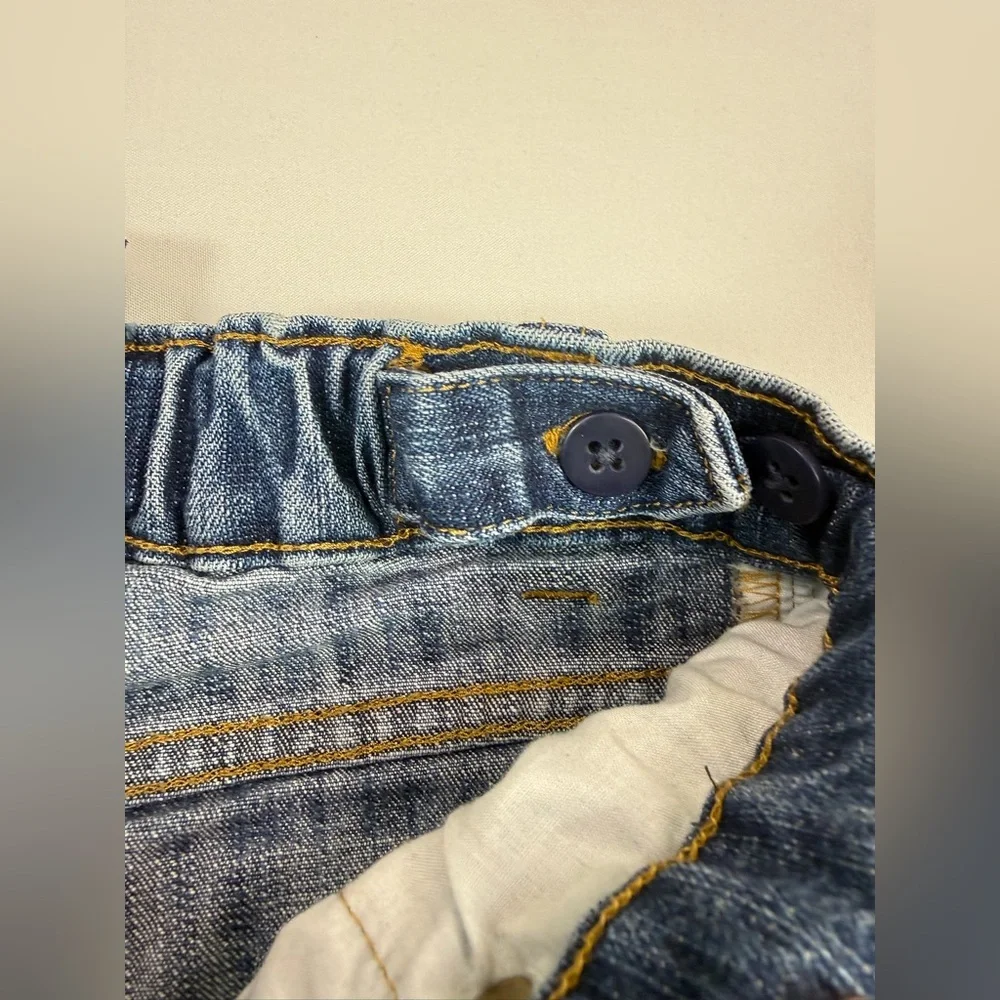 RALPH LAUREN Girls' Cotton Blend Y2K-Inspired Dark Wash Bootcut Leg Jeans Size 6